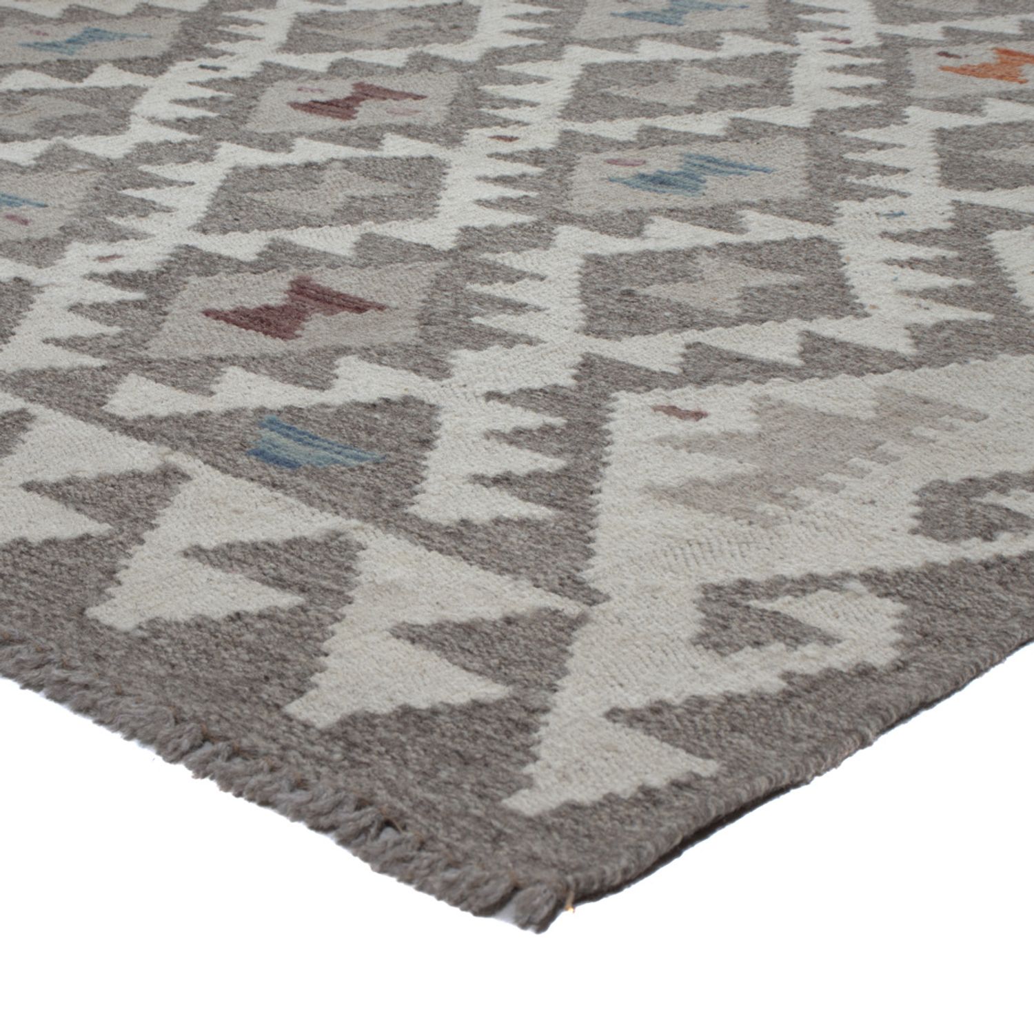 Kelim Rug - Splash - 296 x 202 cm - light grey