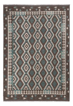 Kelim Rug - Splash - 296 x 205 cm - dark grey