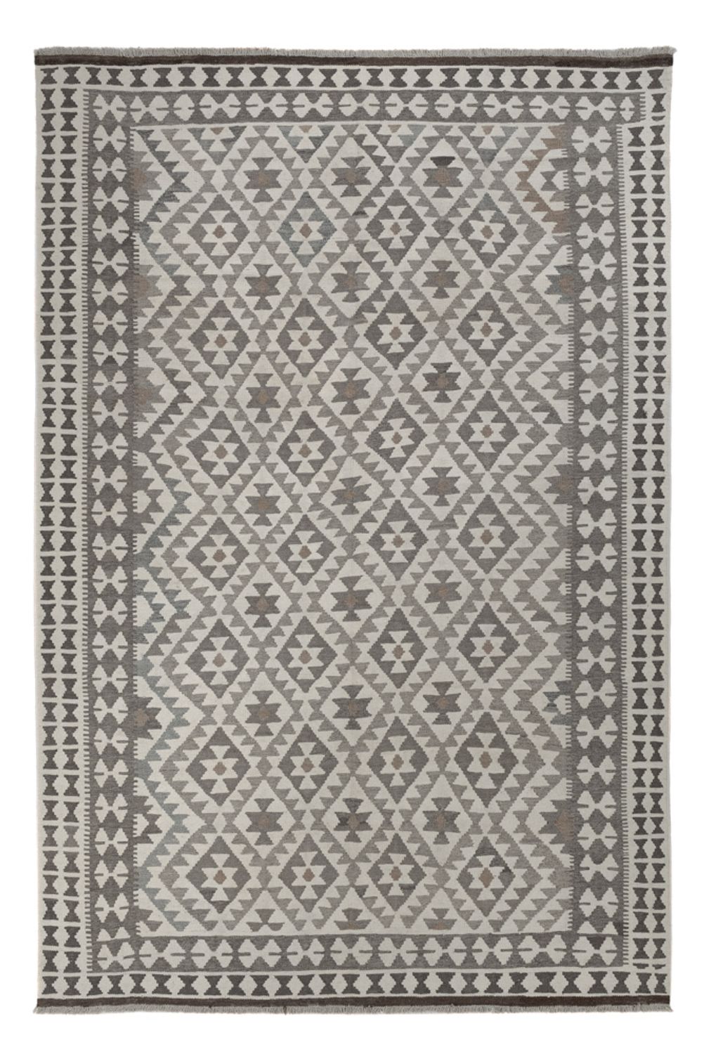 Kelim Rug - Splash - 299 x 200 cm - light grey