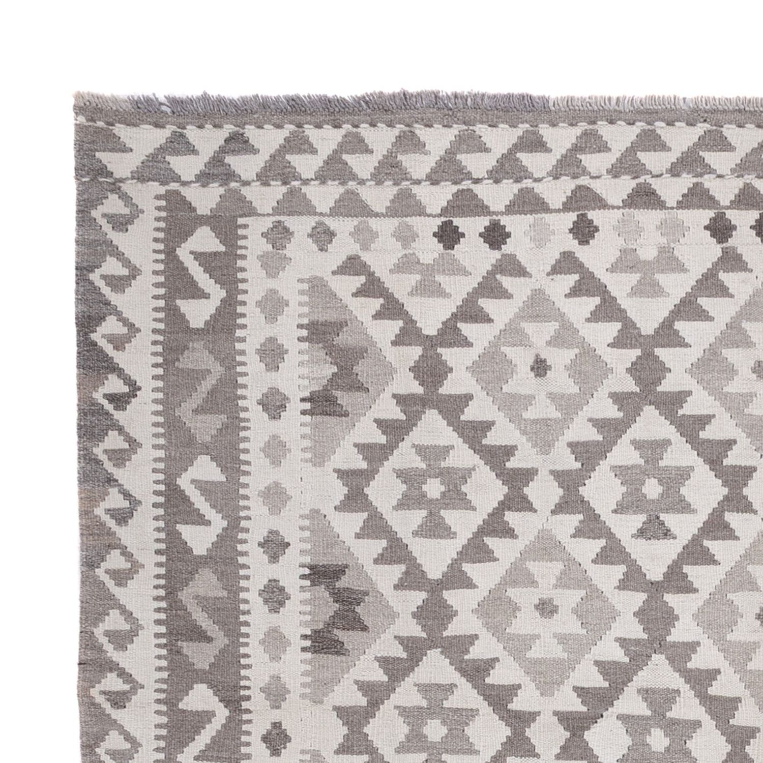 Kelim Rug - Splash - 244 x 185 cm - light grey