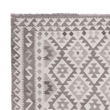 Kelim Rug - Splash - 244 x 185 cm - light grey