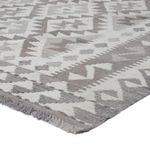 Kelim Rug - Splash - 244 x 185 cm - light grey