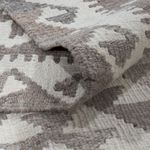 Kelim Rug - Splash - 244 x 185 cm - light grey