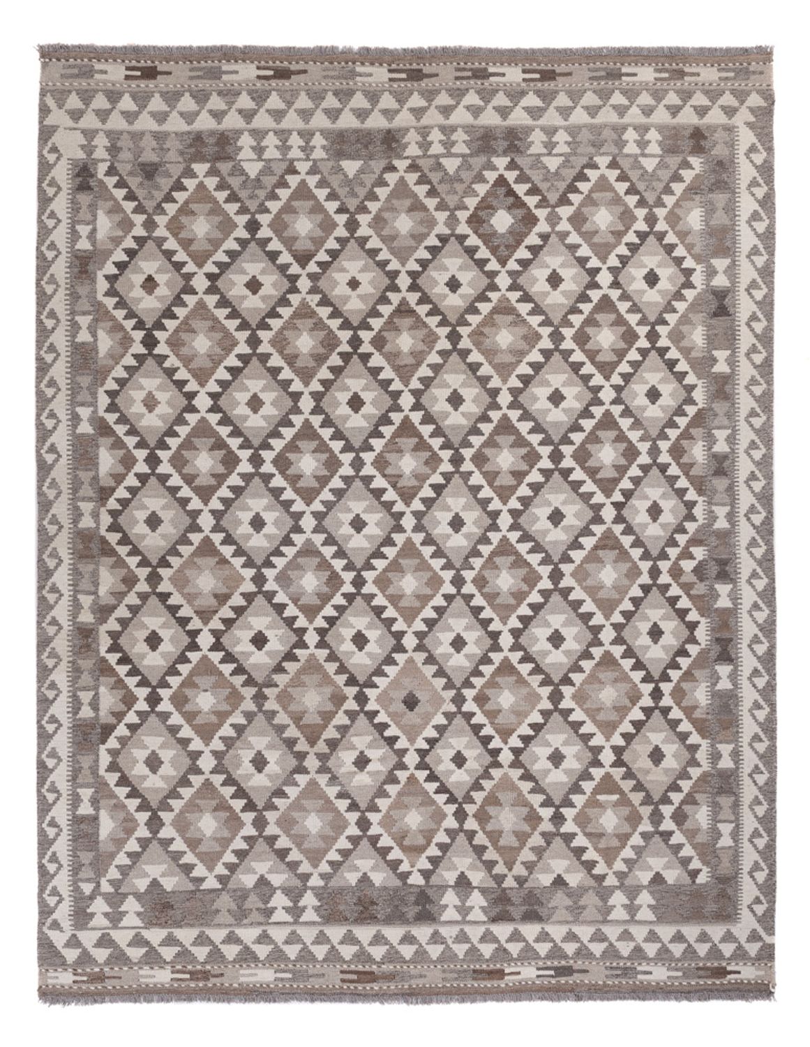 Kelim Rug - Splash - 239 x 185 cm - light grey
