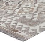 Kelim Rug - Splash - 239 x 185 cm - light grey