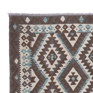 Kelim Rug - Splash - 243 x 176 cm - dark grey