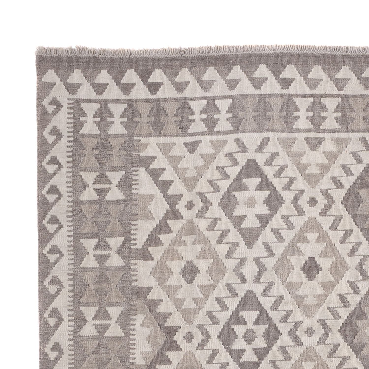 Kelim Rug - Splash - 240 x 179 cm - light grey