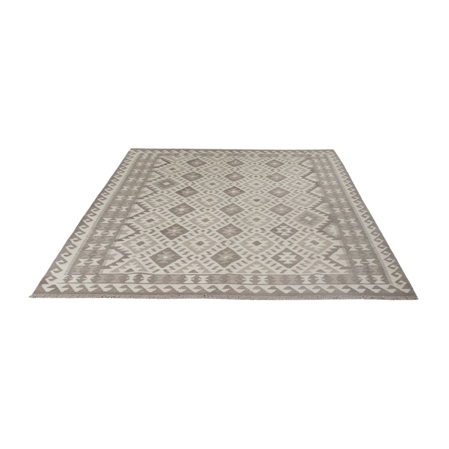 Kelim Rug - Splash - 240 x 179 cm - light grey