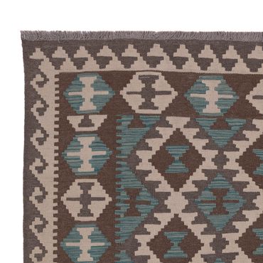 Kelim Rug - Splash - 195 x 151 cm - dark green