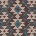 Kelim Rug - Splash - 190 x 147 cm - dark green