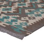 Kelim Rug - Splash - 190 x 147 cm - dark green