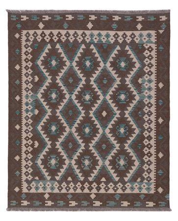 Kelim Rug - Splash - 194 x 155 cm - dark green