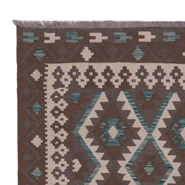 Kelim Rug - Splash - 194 x 155 cm - dark green