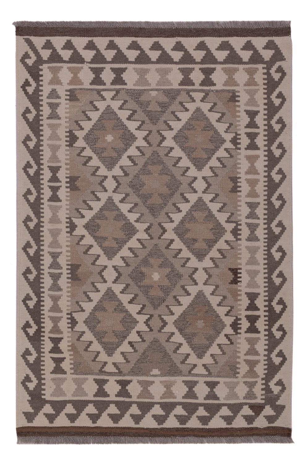 Kelim Rug - Splash - 147 x 100 cm - dark grey