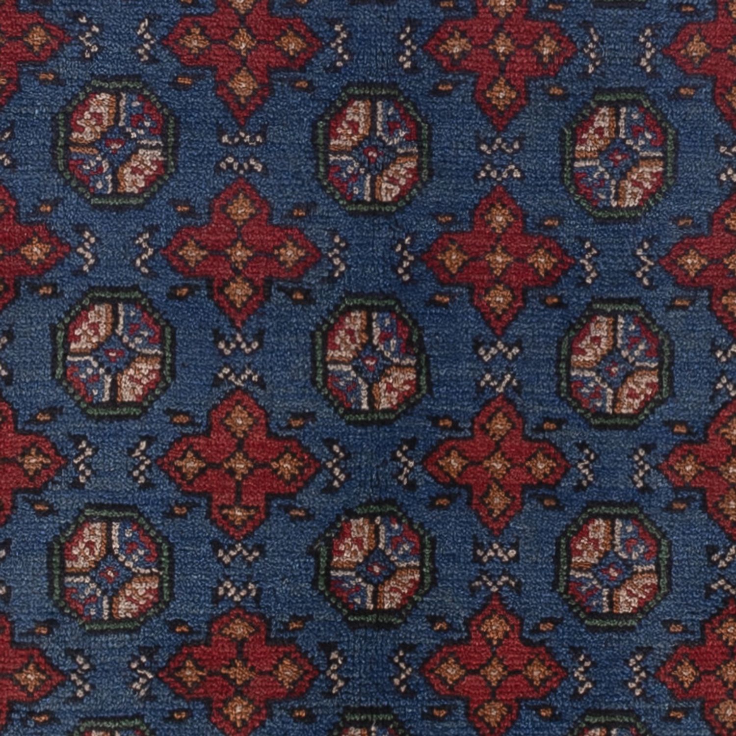 Afghan Rug - Filpa - 201 x 150 cm - dark blue