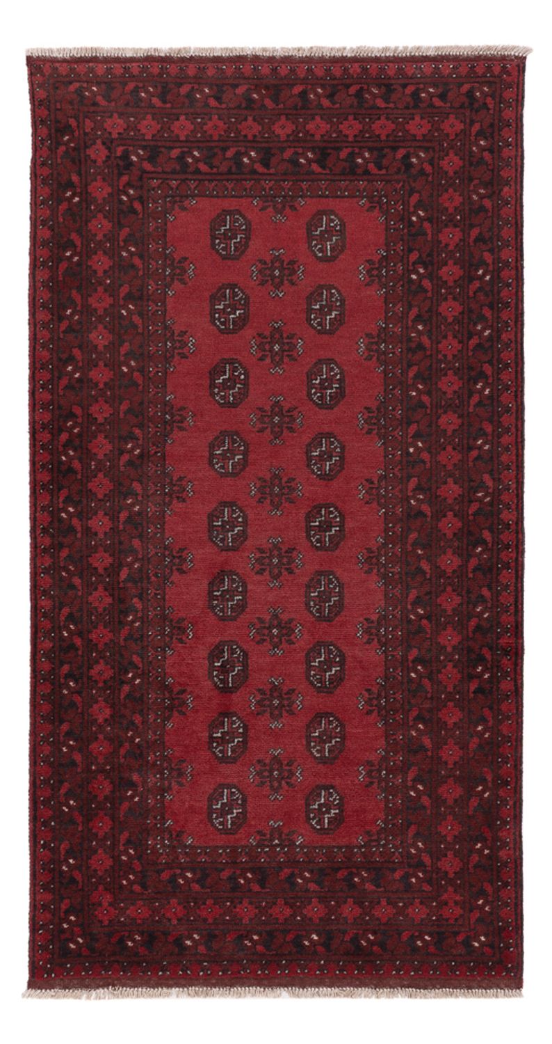Runner Afghan Rug - Filpa - 197 x 101 cm - dark red