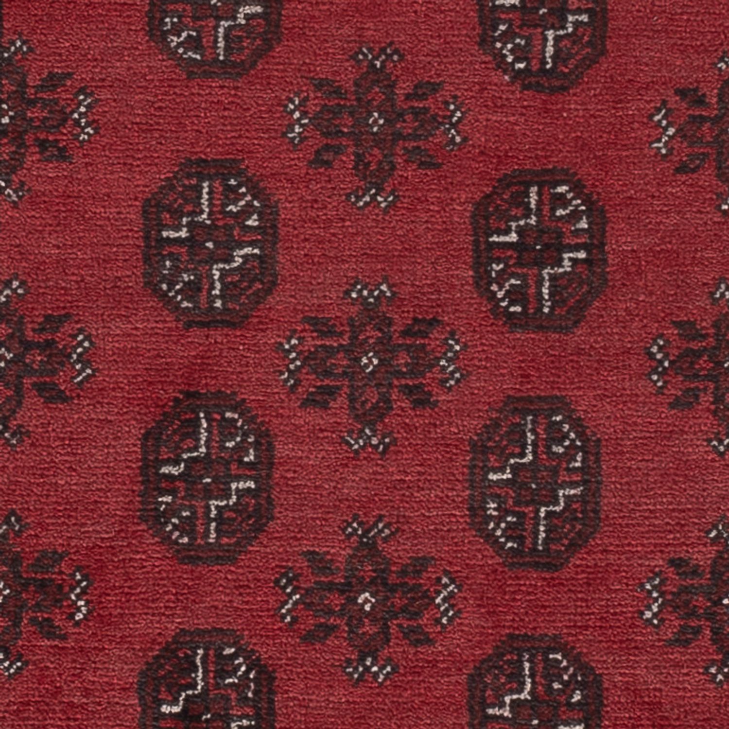 Runner Afghan Rug - Filpa - 197 x 101 cm - dark red