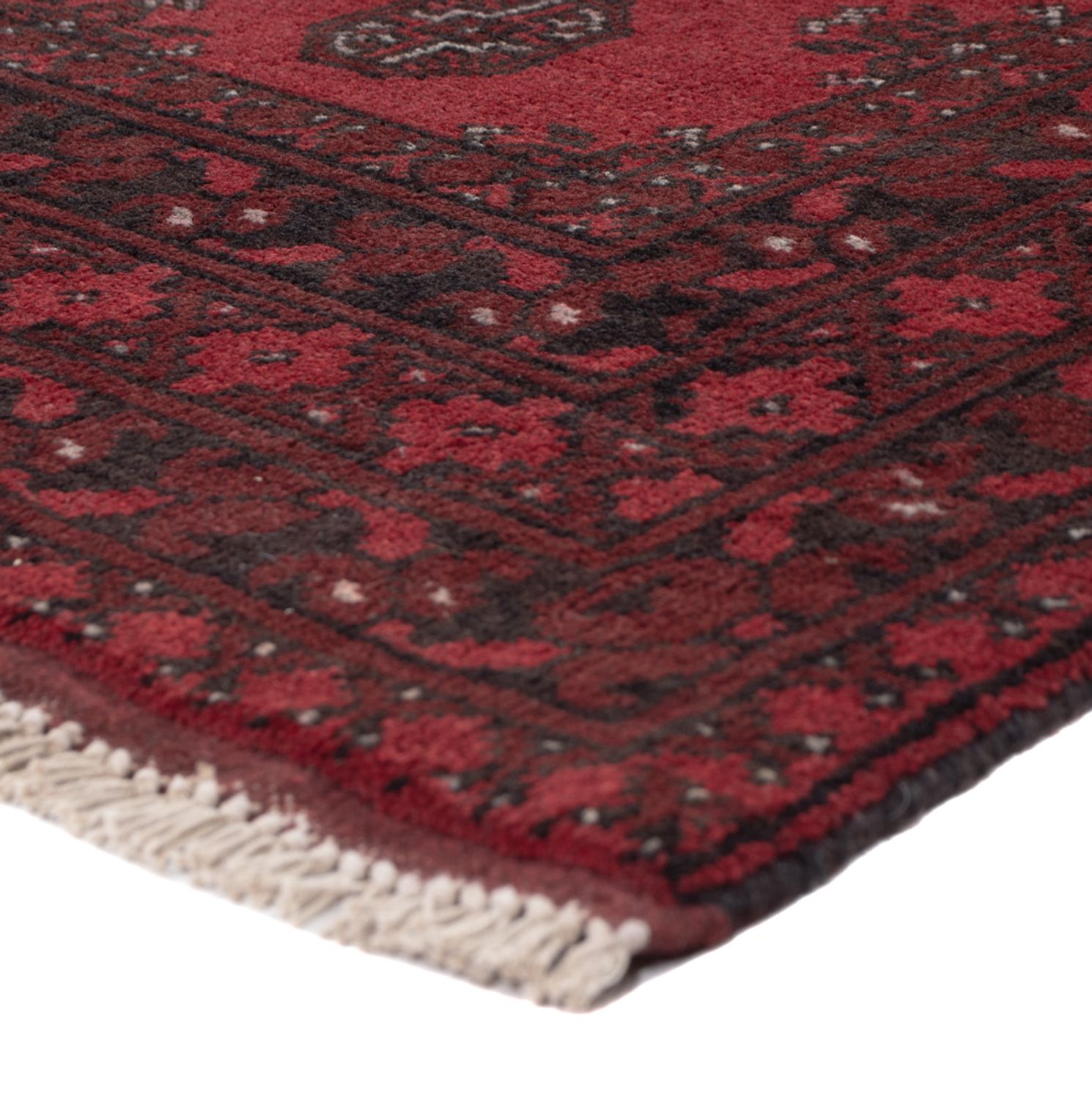 Runner Afghan Rug - Filpa - 197 x 101 cm - dark red