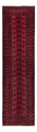 Runner Afghan Rug - 300 x 82 cm - dark red