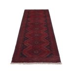 Runner Afghan Rug - Kunduz - 290 x 80 cm - dark red