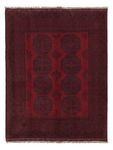 Afghan Rug - Filpa - 193 x 150 cm - dark red