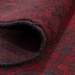 Afghan Rug - Filpa - 193 x 150 cm - dark red