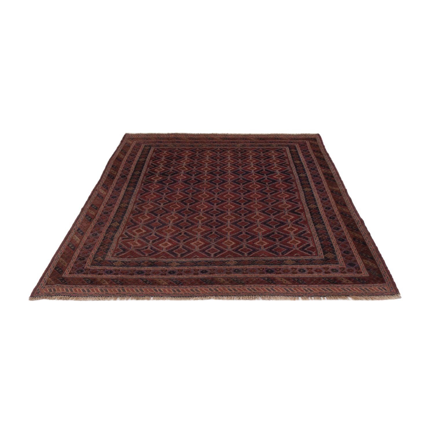 Kelim Rug - Oriental - 195 x 152 cm - dark beige
