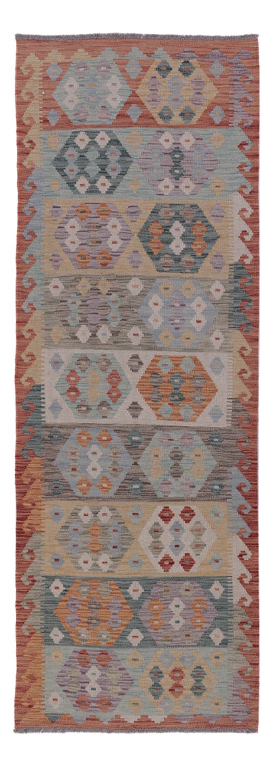 Runner Kelim Rug - Splash - 247 x 85 cm - multicolored