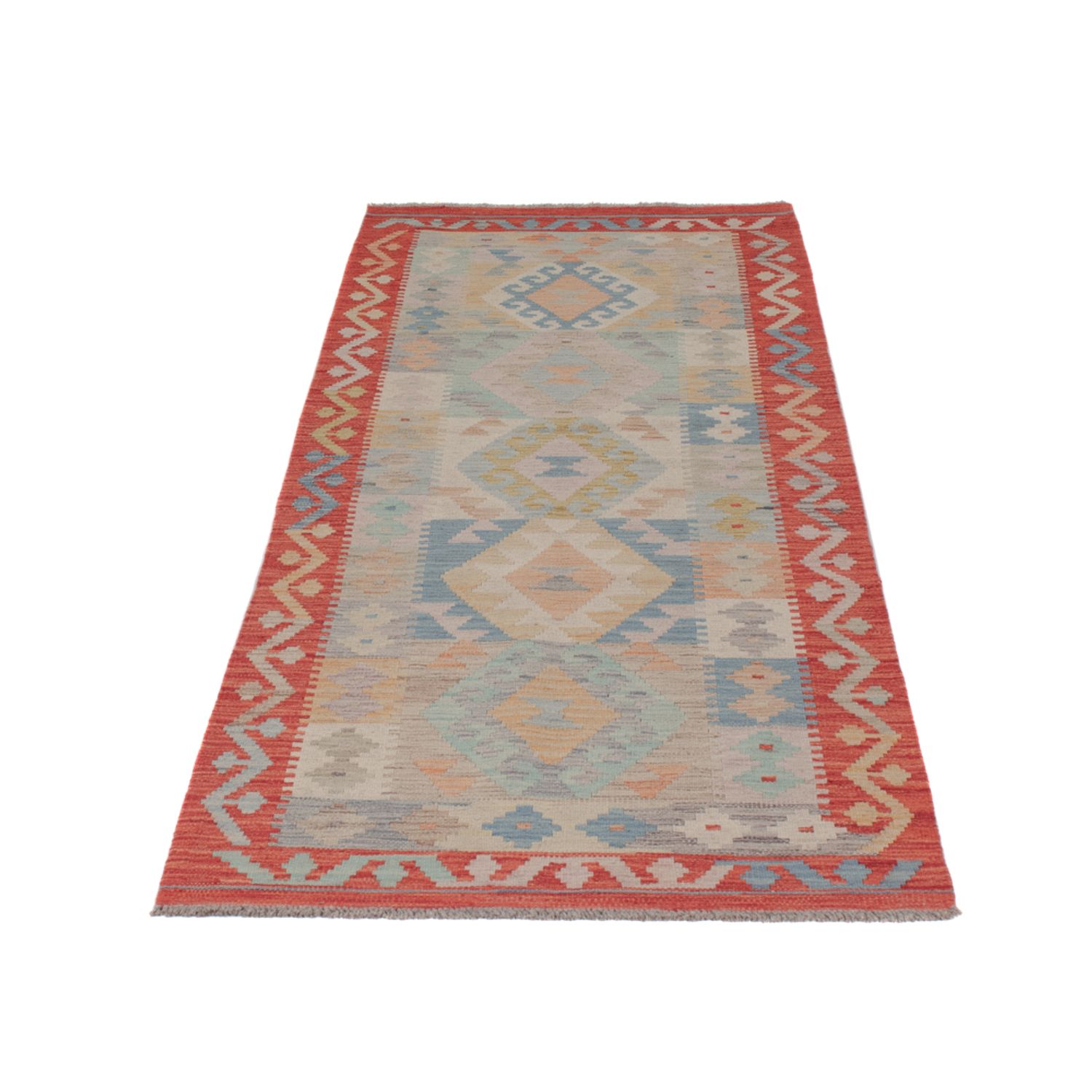 Runner Kelim Rug - Splash - 246 x 83 cm - multicolored
