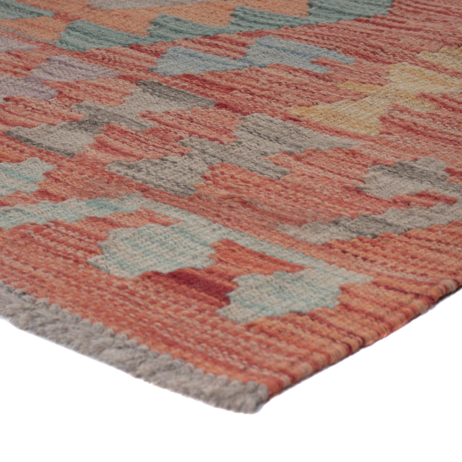 Runner Kelim Rug - Splash - 247 x 80 cm - multicolored