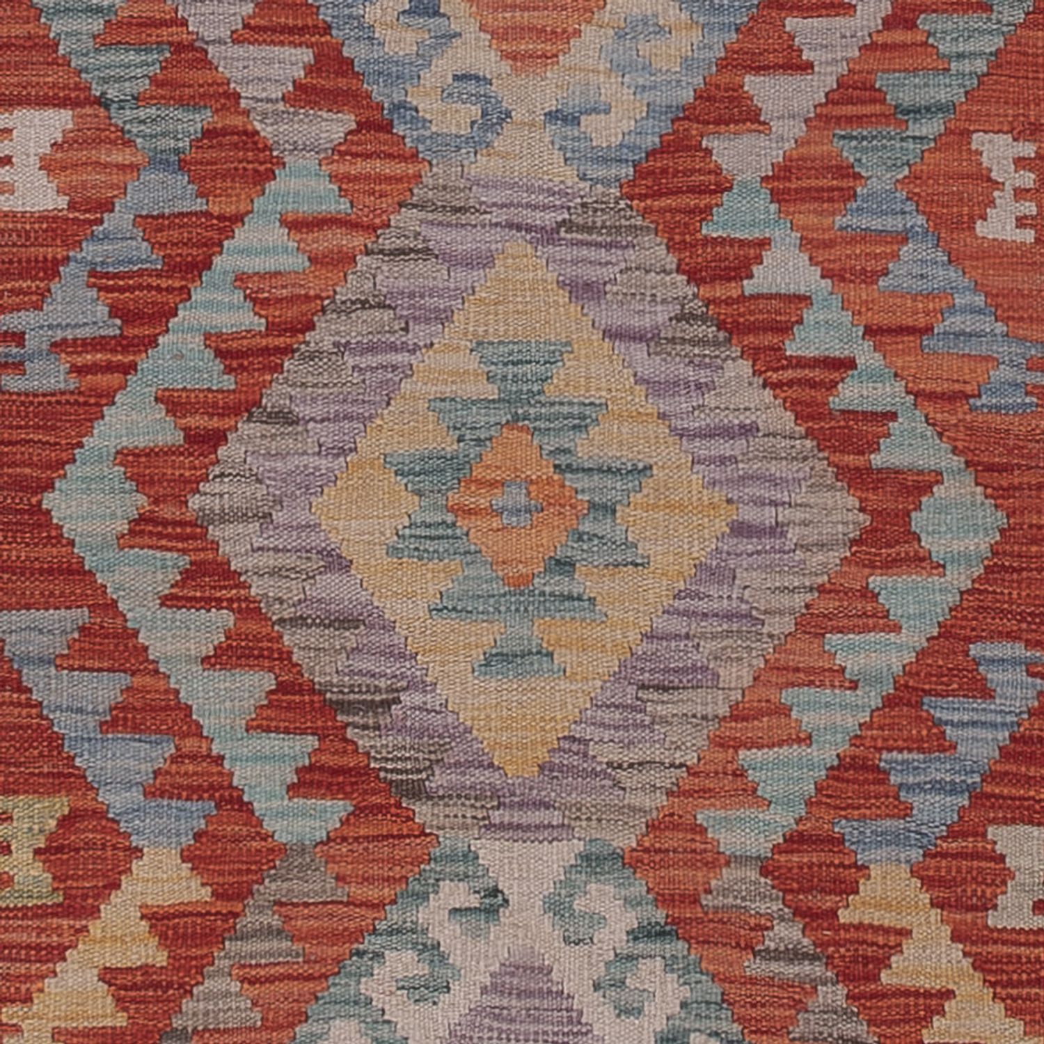 Runner Kelim Rug - Splash - 404 x 80 cm - multicolored