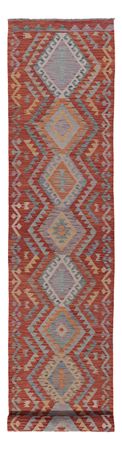 Runner Kelim Rug - Splash - 404 x 80 cm - multicolored