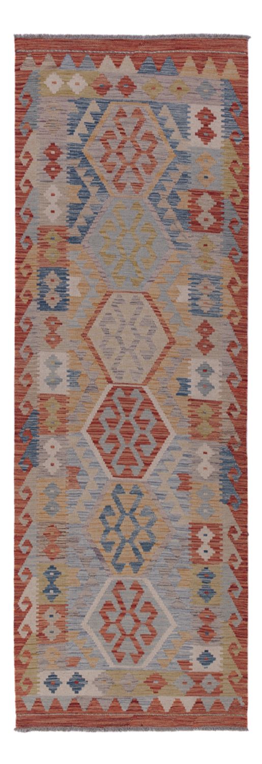 Runner Kelim Rug - Splash - 256 x 88 cm - multicolored