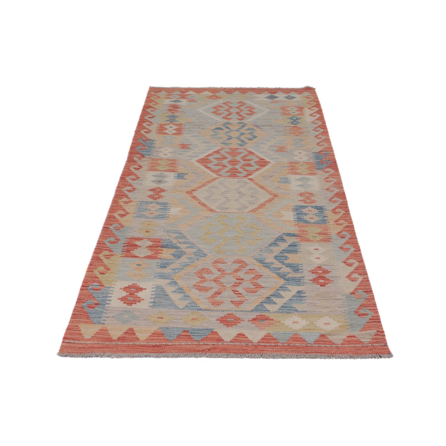 Runner Kelim Rug - Splash - 256 x 88 cm - multicolored