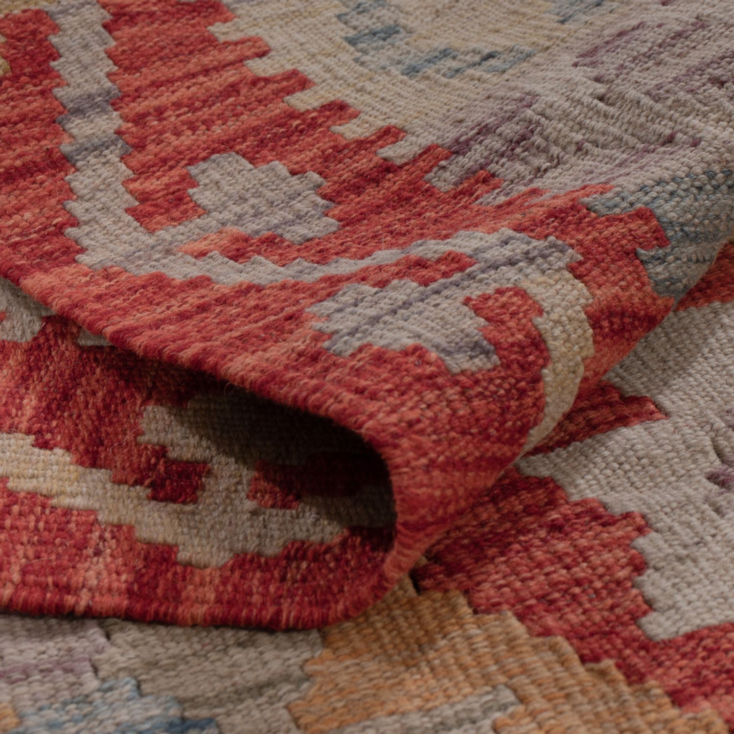 Runner Kelim Rug - Splash - 257 x 85 cm - multicolored