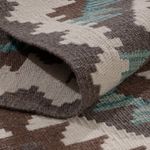 Runner Kelim Rug - Splash - 300 x 81 cm - dark green