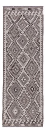 Runner Kelim Rug - Splash - 242 x 85 cm - dark grey