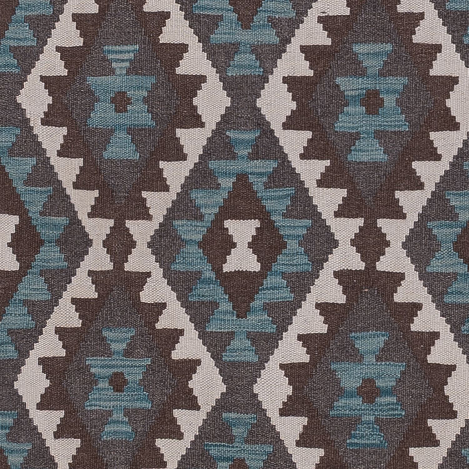 Runner Kelim Rug - Splash - 303 x 78 cm - dark green