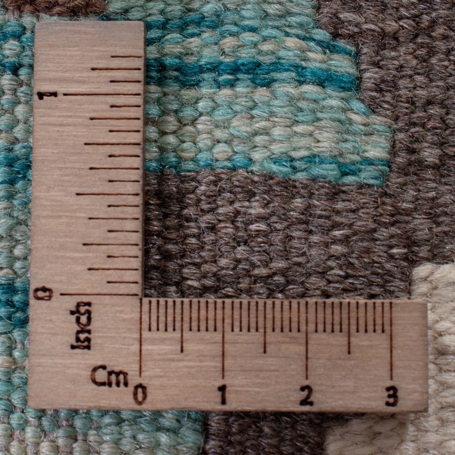 Runner Kelim Rug - Splash - 303 x 78 cm - dark green