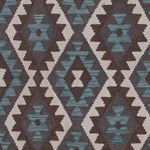 Runner Kelim Rug - Splash - 303 x 78 cm - dark green