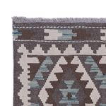 Runner Kelim Rug - Splash - 303 x 78 cm - dark green