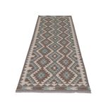 Runner Kelim Rug - Splash - 303 x 78 cm - dark green