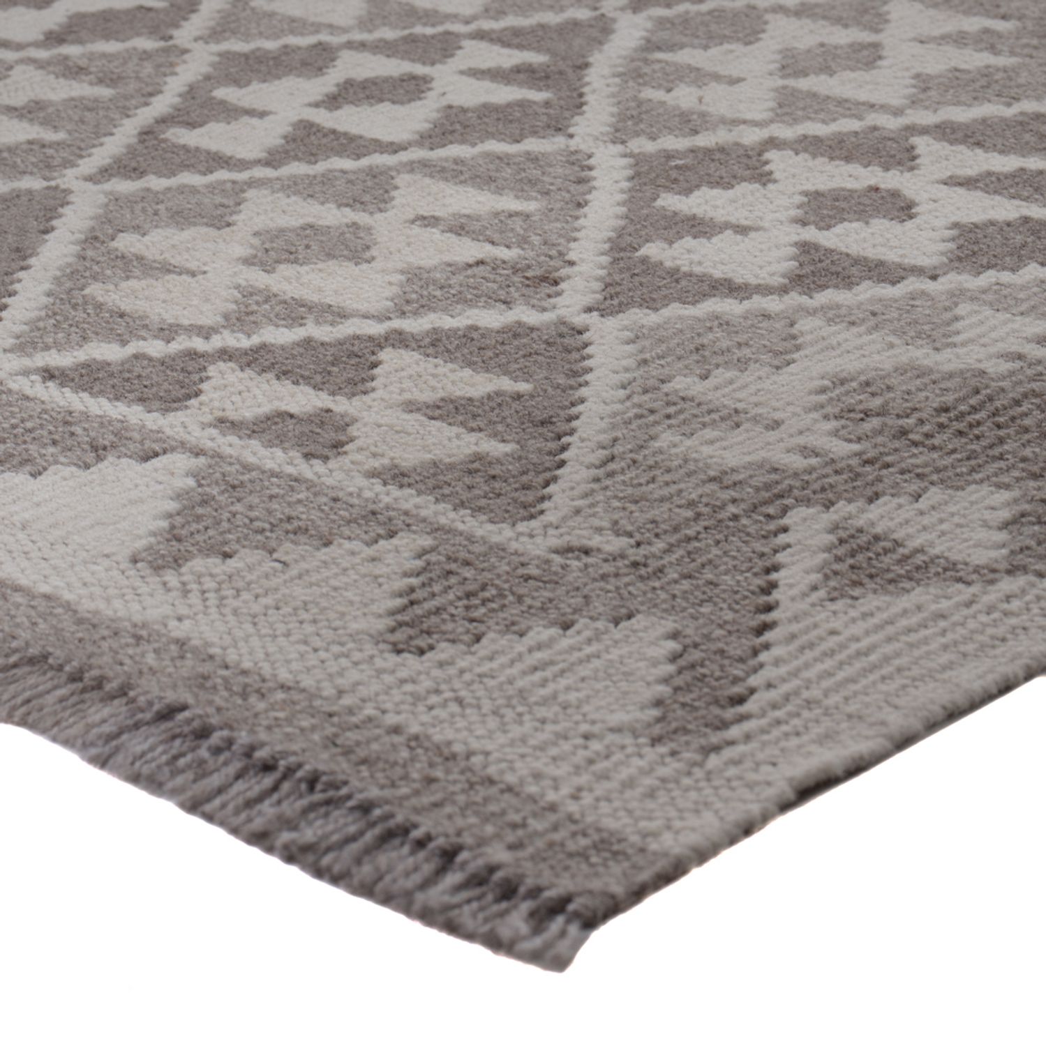 Runner Kelim Rug - Splash - 393 x 81 cm - dark grey