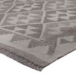 Runner Kelim Rug - Splash - 393 x 81 cm - dark grey