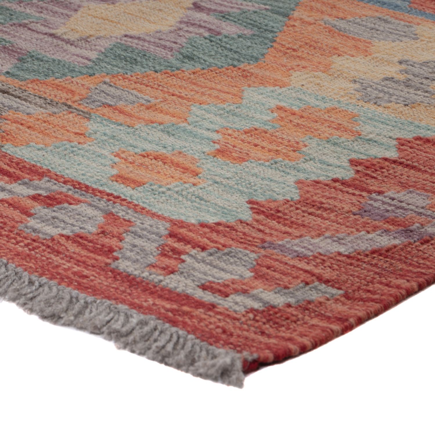 Runner Kelim Rug - Splash - 200 x 80 cm - multicolored