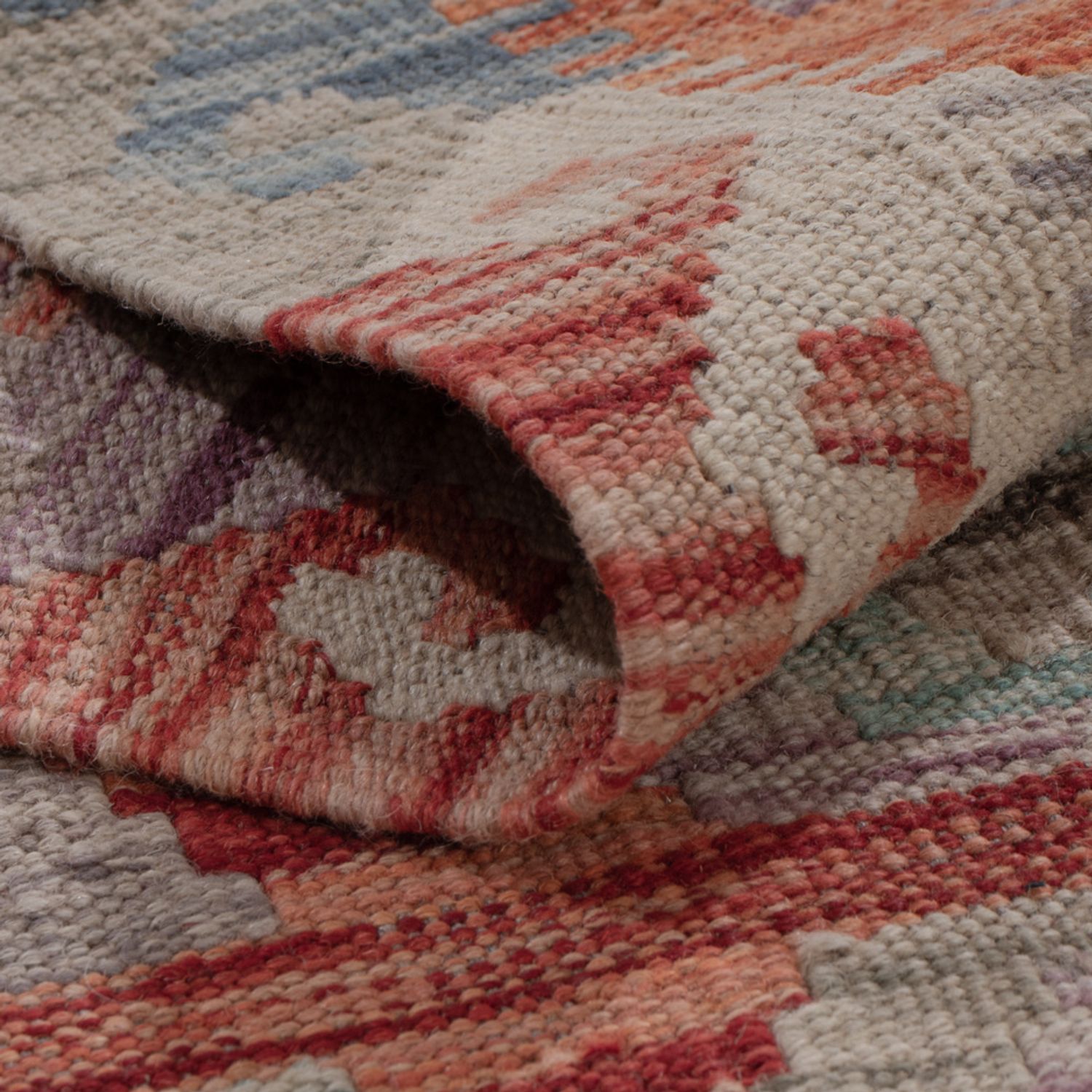 Runner Kelim Rug - Splash - 295 x 80 cm - multicolored