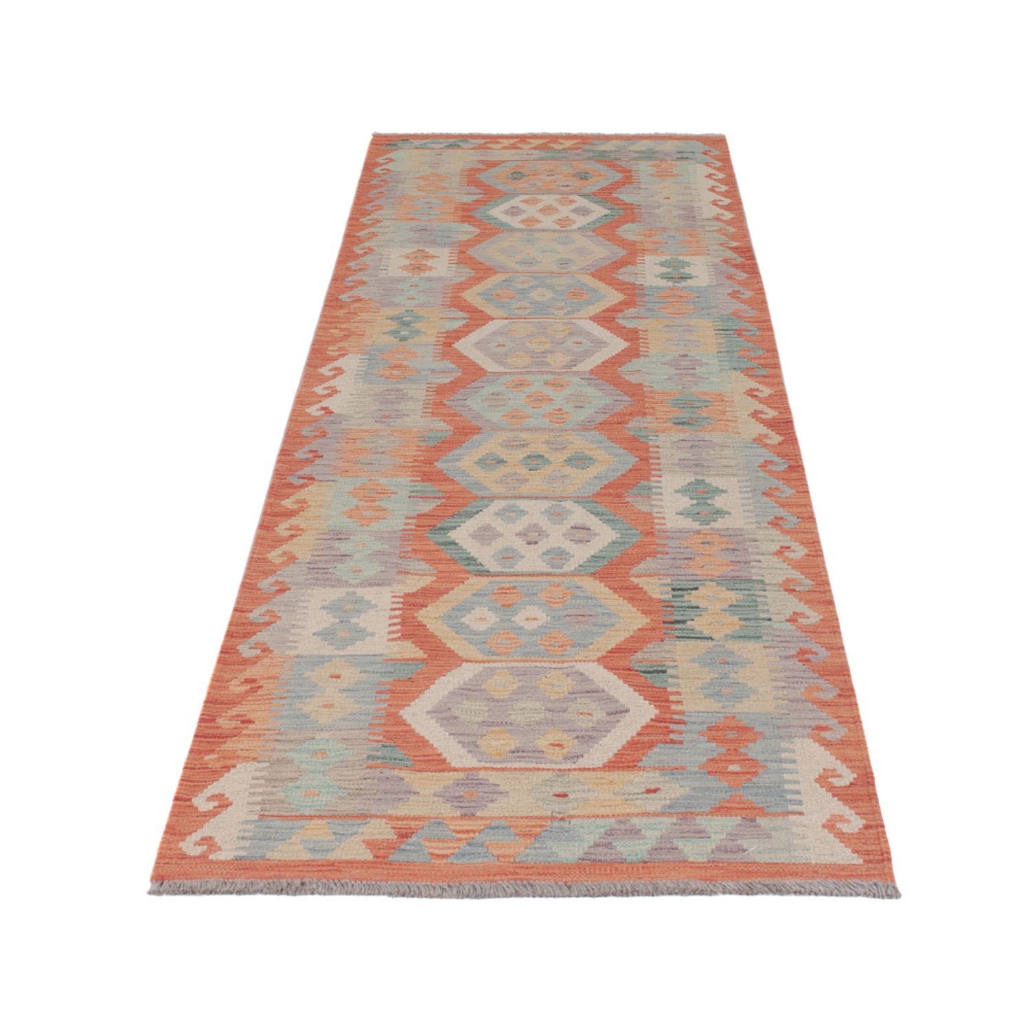 Runner Kelim Rug - Splash - 297 x 79 cm - multicolored