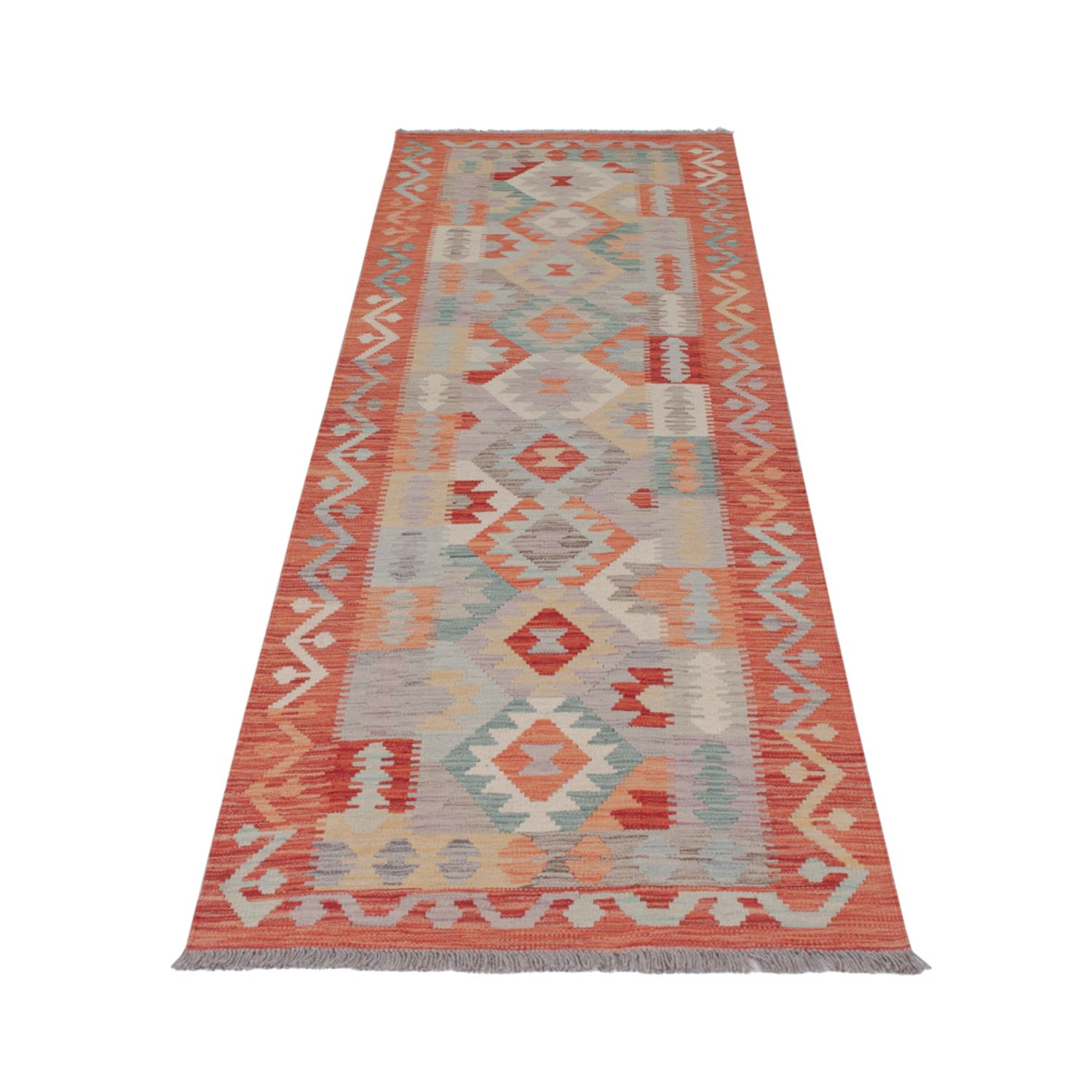 Runner Kelim Rug - Splash - 292 x 79 cm - multicolored