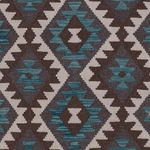 Runner Kelim Rug - Splash - 303 x 83 cm - dark green