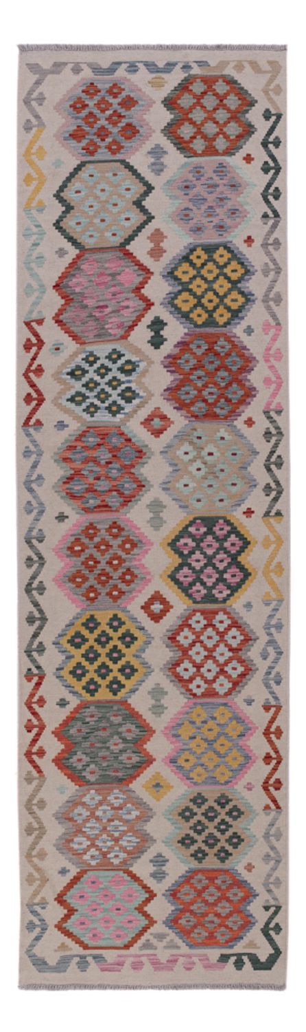 Runner Kelim Rug - Splash - 299 x 87 cm - multicolored